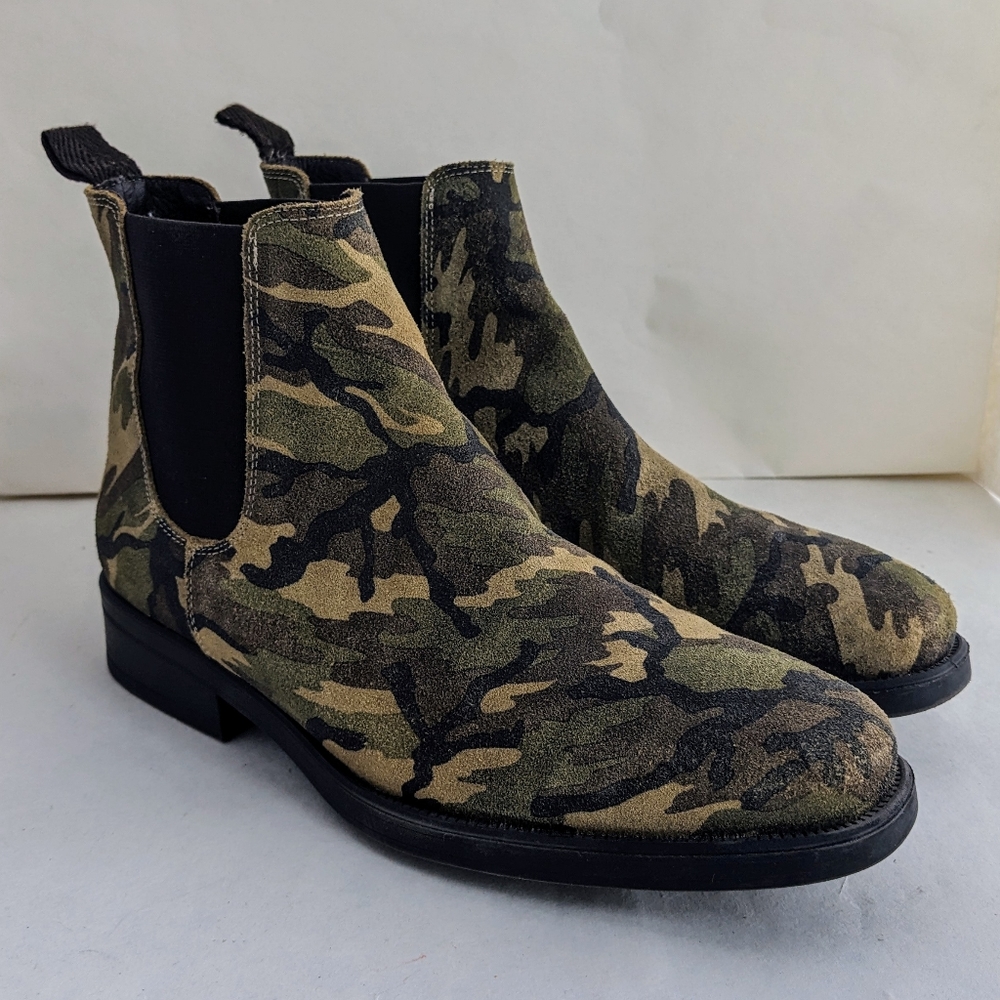 Anthropologie Camouflage Ankle Boots